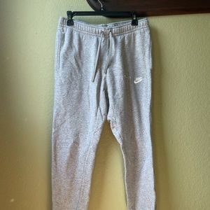 Grey Nike drawstring sweatpants